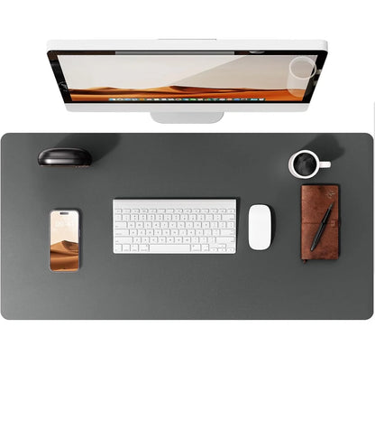 Alfombrilla de escritorio grande de cuero PU - Mouse Pad antideslizante y protector de escritorio para laptop, teclado, oficina y juegos