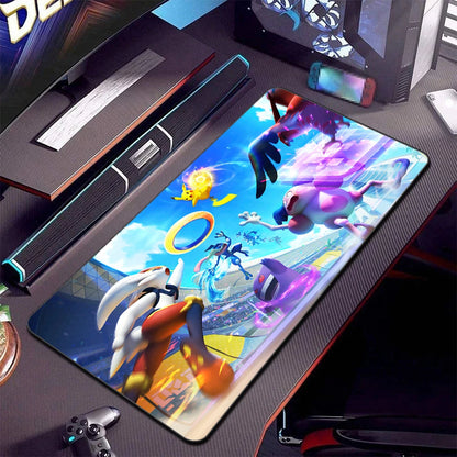 Alfombrilla de ratón XXL Pokémon Gaming – Alfombrilla de escritorio extendida con base de goma antideslizante para teclado de juegos, portátil y escritorio de ordenador