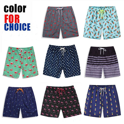 DATIFER Men's Beach Print Swim Shorts – Quick-Dry Surf, Swim & Workout Trunks with Pockets for Summer