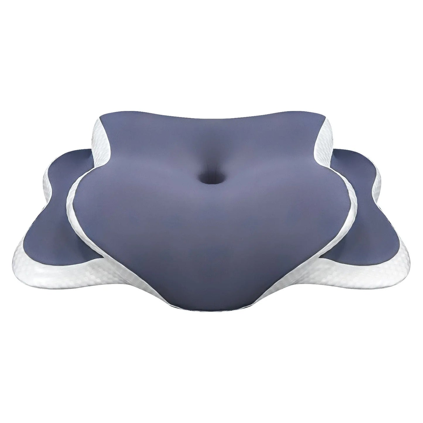 Almohada cervical de espuma viscoelástica – Almohada ergonómica ortopédica para soporte del cuello, almohada contorneada para dormir de lado, boca arriba y boca abajo, cojín de cama para comodidad del cuello y alivio del dolor