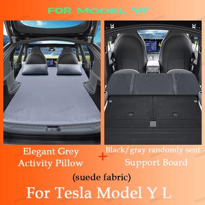 Matelas pneumatique gonflable pour Tesla Model 3 et Model Y (2017–2026) – Lit de voyage en daim pour le camping, les road trips et les aventures en plein air