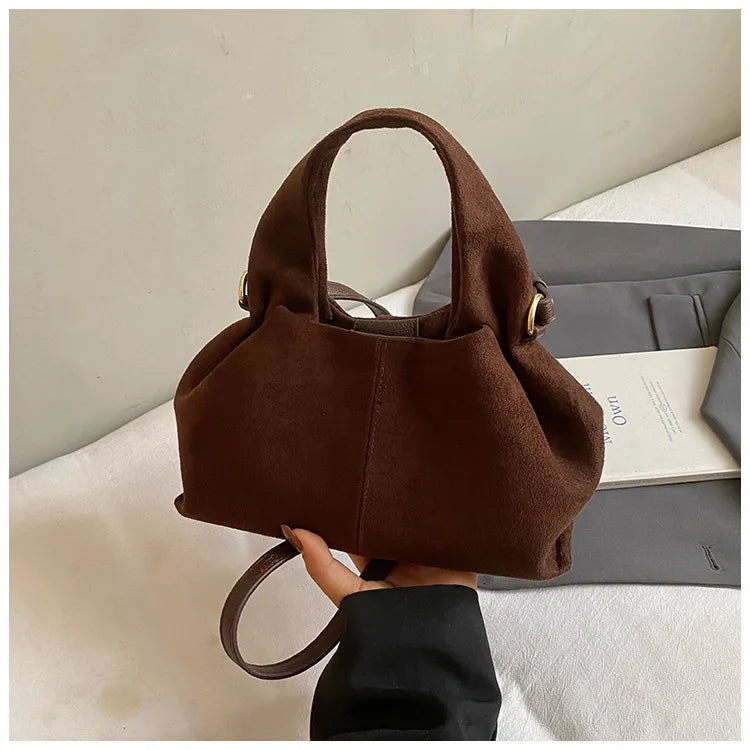 Sac à main bouffant français – Sac à bandoulière givré tendance avec fermoir magnétique, sac à main rétro en forme de nuage, sac à main tendance de style boîte à déjeuner pour femmes pour une utilisation décontractée et quotidienne