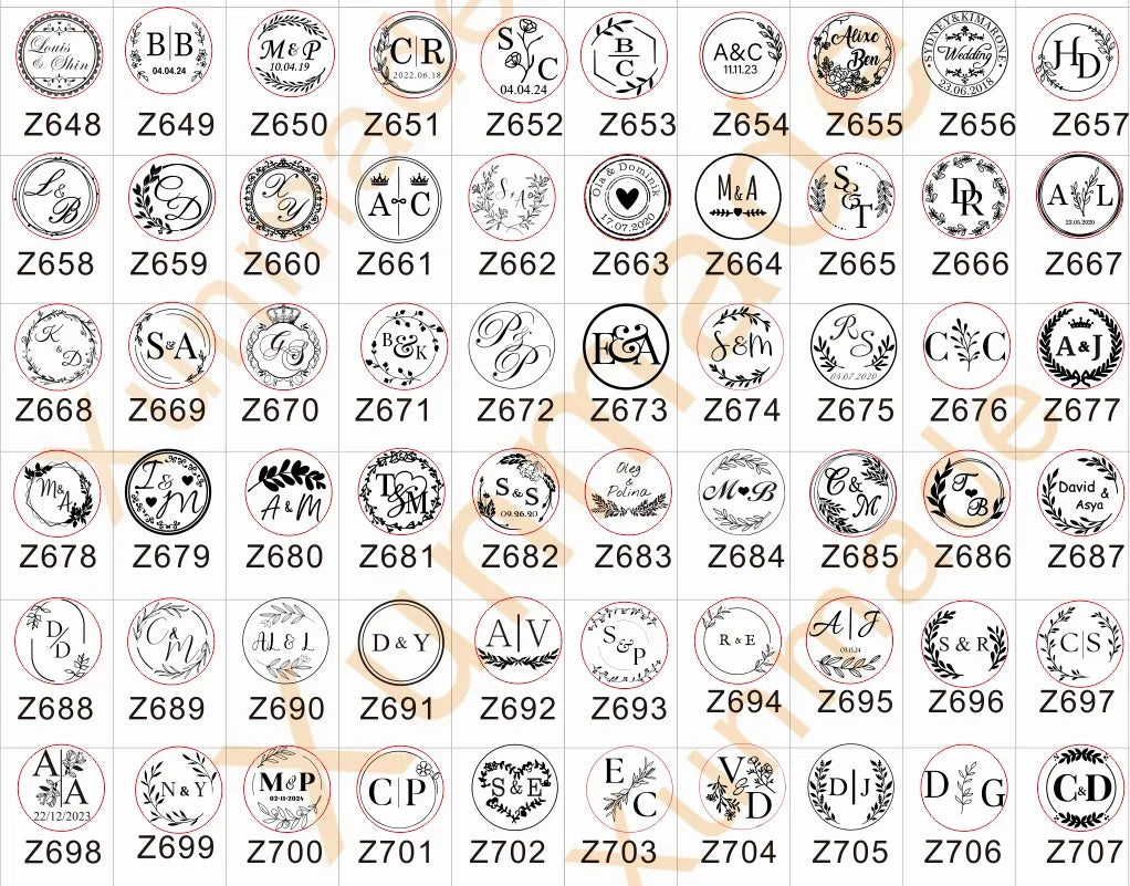 Sello de cera personalizado para bodas – Iniciales y logo personalizados, sello de metal para invitaciones | Embalaje de regalo DIY y accesorio de decoración de bodas