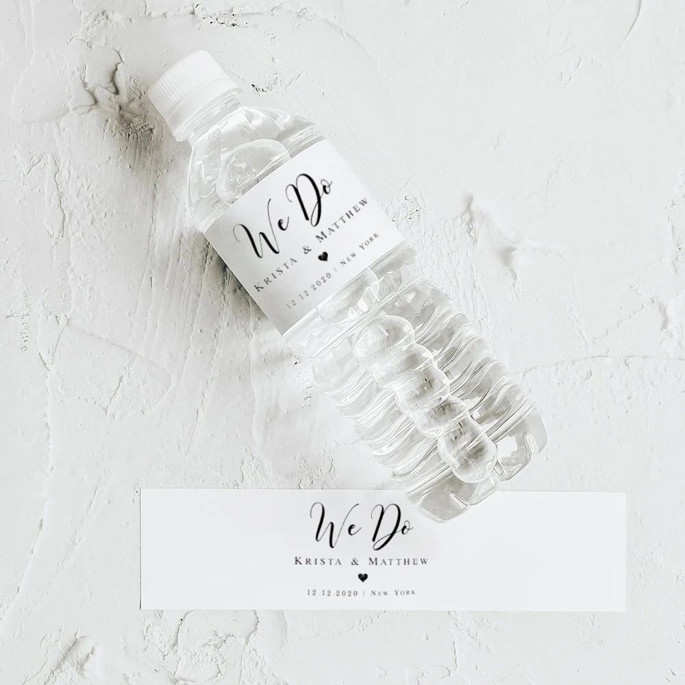 Personalized Wedding Water Bottle Labels – Custom Thank You Stickers for Bridal Shower, Birthday Party & Wedding Welcome Gifts | Event Decor