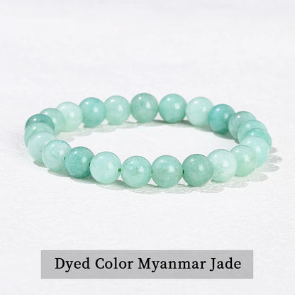Natural Stone Beaded Bracelet – Obsidian, Fluorite, Quartz & Jasper Crystal Stretch Bracelet for Men & Women | Yoga Healing Jewelry
