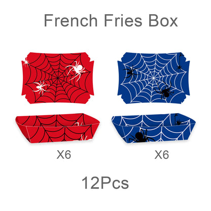 Spider Hero Birthday Party Supplies Set – Kids' Party Tableware Kit with Plates, Cups, Tablecloth, Backdrop, Balloons & Decorations