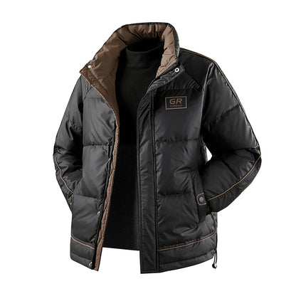 Men’s Duck Down Winter Jacket – Windproof Puffer Coat, Warm Loose-Fit Parka for Outdoor Activities, Casual Wear & Streetwear