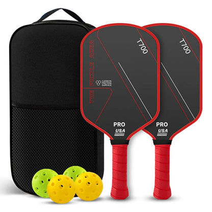 T700 Carbon Fiber Pickleball Paddle – USAPA Approved Frosted Surface Racket for Outdoor Competition (1 or 2 Pack)