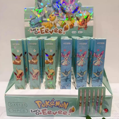 1/5/10PCS Pokémon Eeveelution Blind Box Gel Pens – Cute Anime School Stationery Black Ink Signature Pens