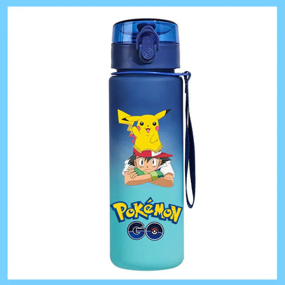 Pokémon 650ml Sports Water Bottle – Pikachu & Eevee Direct Drink Anti-Drip Cup