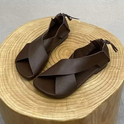 Women's Gladiator Flat Sandals Open Toe Casual Roman Beach Summer Shoes