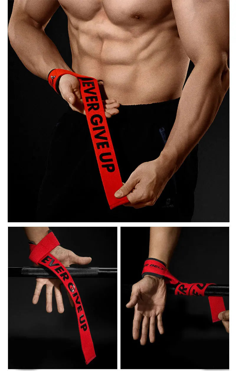 1Pair Non-Slip Weightlifting Straps – Gym Wrist Wraps for Dumbbell Training, CrossFit, Strength Workouts & Fitness Exercise Support