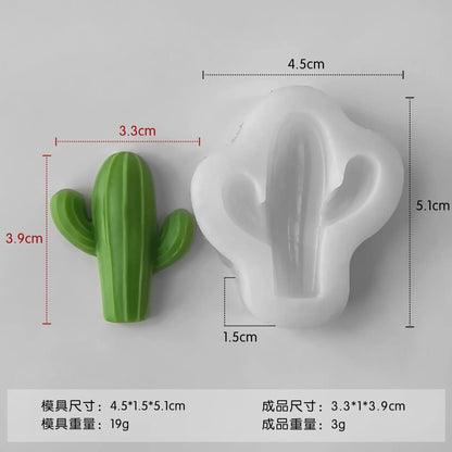Molde de Silicona para Velas de Aromaterapia con Diseño de Cactus DIY – Molde de Plantas Suculentas para Velas Hechas a Mano de Cera de Soja, Manualidades de Resina, Adornos de Yeso y Proyectos DIY de Decoración del Hogar