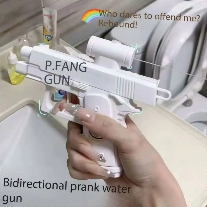Pistolet à eau double face – Jouet de farce d'été amusant, mini pistolet à eau tactique pour enfants et adultes, batailles aquatiques à la piscine et à la plage