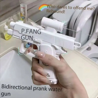 Pistolet à eau double face – Jouet de farce d'été amusant, mini pistolet à eau tactique pour enfants et adultes, batailles aquatiques à la piscine et à la plage