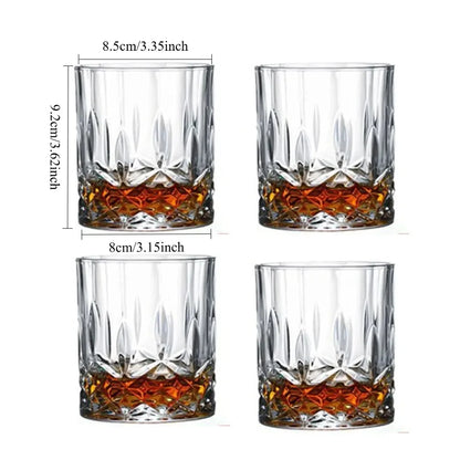 5 Oz 3D Guanshan Whiskey Glass – Transparent Crystal Drinking Cup for Whiskey, Cognac, Cocktails, Ice Wine & Bar Drinks