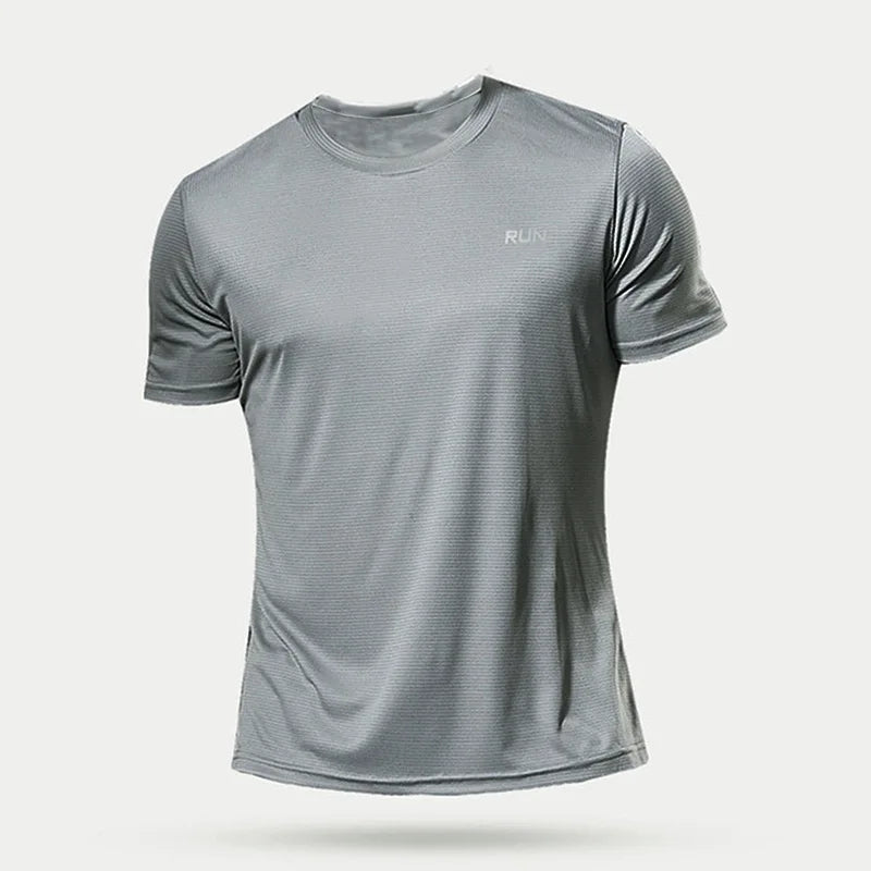 Men's Quick-Dry Gym T-Shirt – Breathable Short Sleeve Running, Training & Bodybuilding Sports Shirt