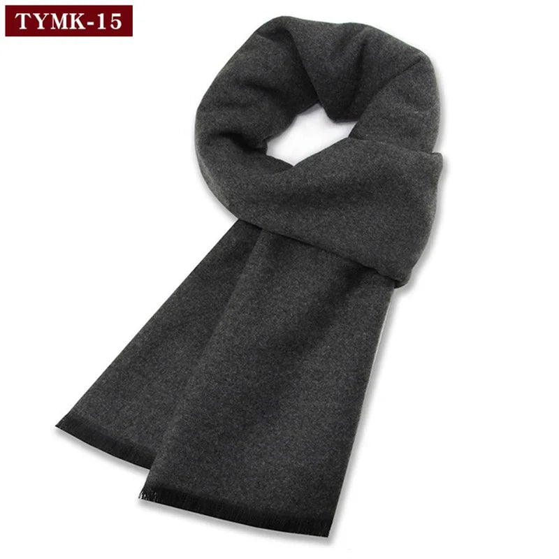 Écharpe d'hiver en imitation cachemire pour homme, douce à carreaux, chaude en mélange de laine, longue, châle, cache-col