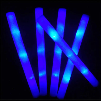 LED Glow Foam Sticks – RGB Light-Up Cheer Sticks for Weddings, Birthdays, Concerts & Parties