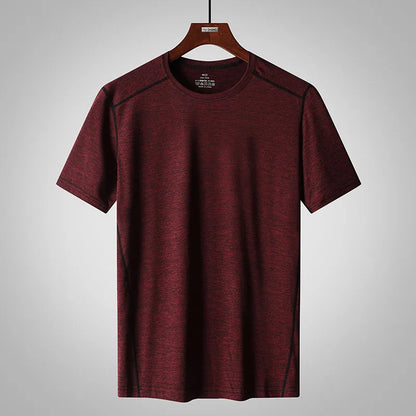Men's 6XL-8XL Summer T-Shirt – Plus Size Casual Basic Tee with Raglan Sleeves, Lightweight Sporty Top for Everyday Wear