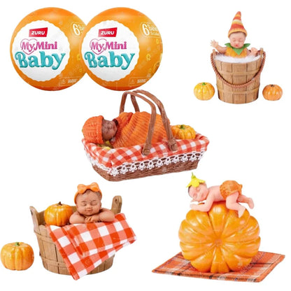 ZURU My Mini Baby Citrouille Surprise – Poupée réaliste DIY à collectionner, Cadeau mystère pour enfants et collectionneurs de poupées