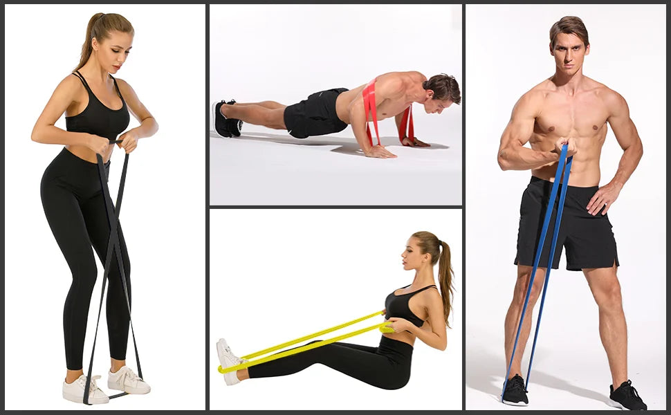 Bande de résistance à 7 niveaux ultra-résistante – Bande d'entraînement en caoutchouc réglable pour l'entraînement d'agilité, le yoga, le Pilates, la salle de sport et les exercices de fitness à domicile