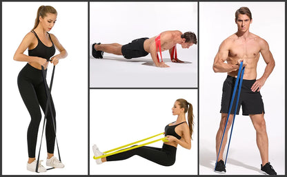 Bande de résistance à 7 niveaux ultra-résistante – Bande d'entraînement en caoutchouc réglable pour l'entraînement d'agilité, le yoga, le Pilates, la salle de sport et les exercices de fitness à domicile
