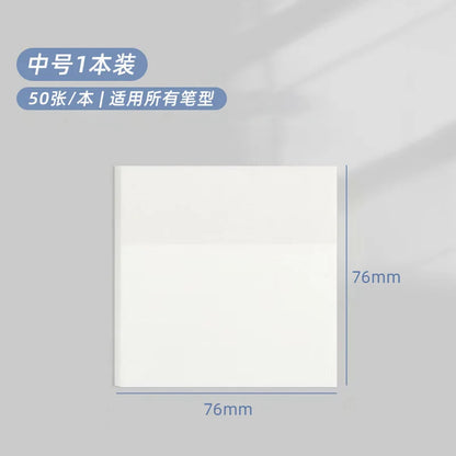 50 Sheets Transparent Waterproof Sticky Notes – Self-Adhesive Memo Pad, Clear Marker Labels for School, Office, Journaling & Stationery Use