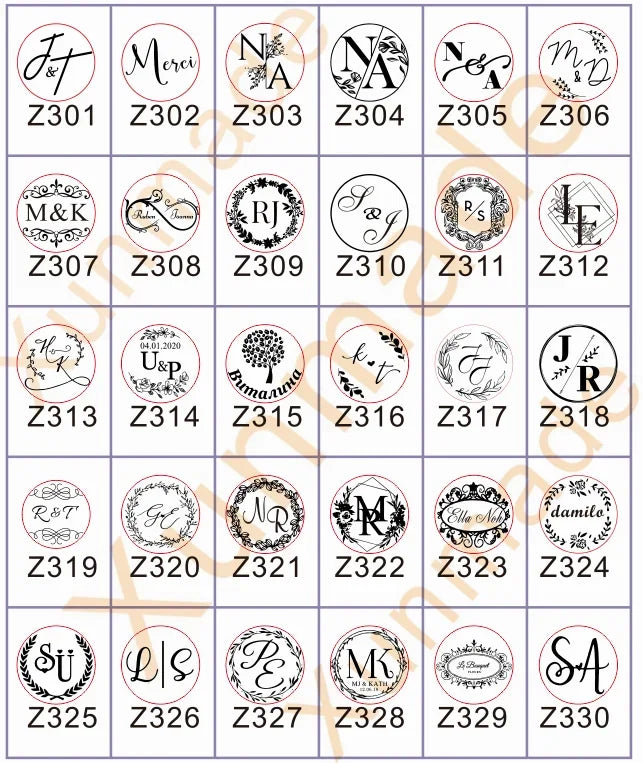 Sello de cera personalizado para bodas – Iniciales y logo personalizados, sello de metal para invitaciones | Embalaje de regalo DIY y accesorio de decoración de bodas