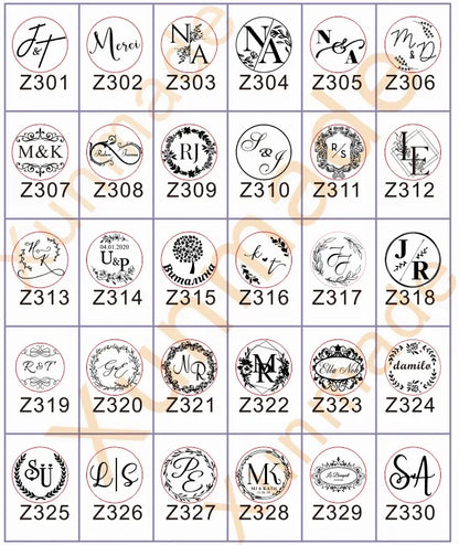 Sello de cera personalizado para bodas – Iniciales y logo personalizados, sello de metal para invitaciones | Embalaje de regalo DIY y accesorio de decoración de bodas