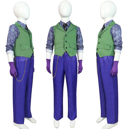 Heath Ledger Dark Knight Cosplay Costume – Coat, Vest & Pants Outfit for Halloween, Carnival, Fancy Dress Parties & Costume Events