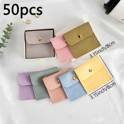 1/10/50PCS Microfiber Velvet Jewelry Gift Bags – Soft Pouches for Earrings, Necklaces, Christmas, Weddings, Candy Favors & Gift Packaging