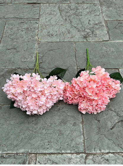 Bouquet d'Hortensias Artificiels à 5 Têtes – Fleurs Artificielles en Soie pour Décoration de Mariage, Arrangements de Fête, Décoration de Salon & Accessoires Floraux pour la Maison