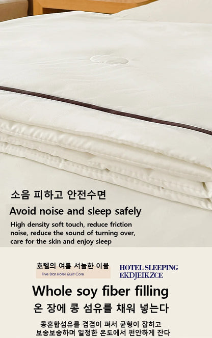 Couverture rafraîchissante de luxe d'été – Couverture climatisée en coton brut doux et fibre de soja pour adultes et enfants