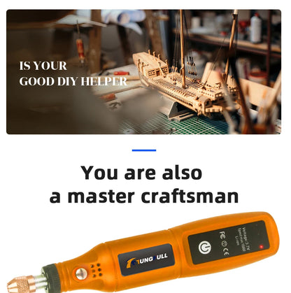 Mini Rotary Tool USB Engraver – Rechargeable Cordless Grinder Drill for DIY Carving, Polishing & Crafts