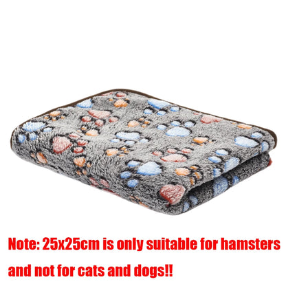 Soft Fluffy Pet Blanket – Warm Flannel Dog & Cat Sleeping Mat with Cute Paw Print Pattern, Cozy Comfortable Pet Bedding