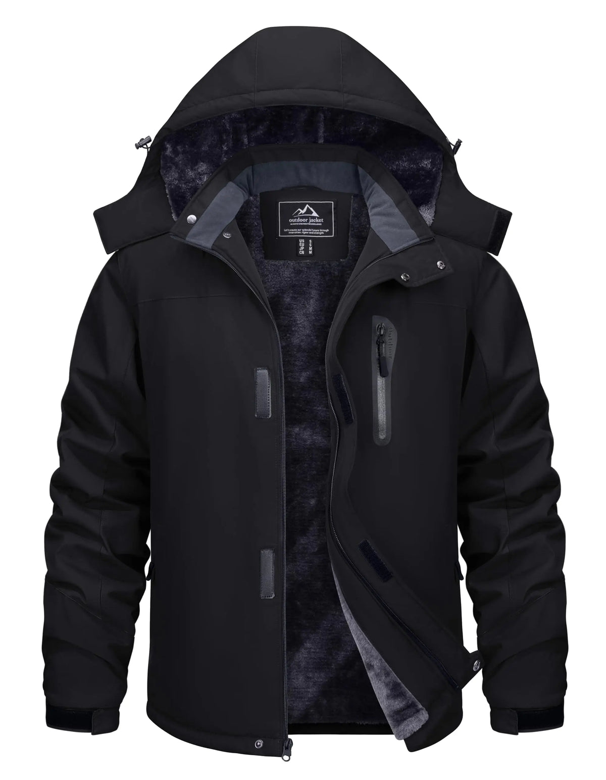 TACVASEN Men’s Winter Ski Jacket – Thick Fleece-Lined Waterproof Windbreaker, Warm Outdoor Parka for Snowboarding, Hiking & Mountain Trekking