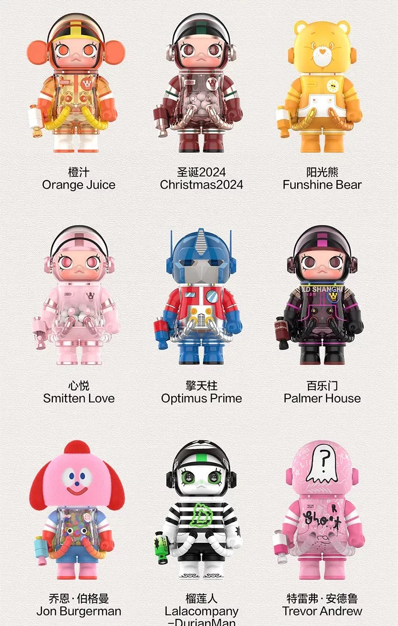POP MART MEGA Space Molly 100% – Série 4e anniversaire – Boîte Mystère Figurines de Collection