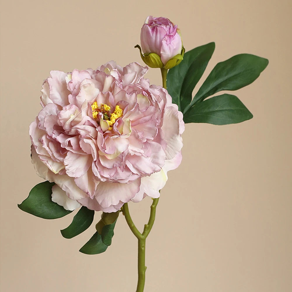 Grande Pivoine Artificielle en Soie – Bouquet de Fausses Pivoines de Haute Qualité avec Tige, Fleur Artificielle Style Européen pour Décoration de Mariage, Décoration Intérieure et Arrangements Floraux DIY