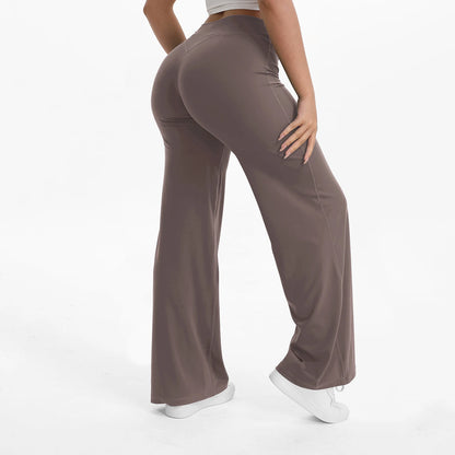NCLAGEN Pantalones de Yoga de Pierna Recta SoftMotion para Mujer – Leggings de Gimnasio de Tiro Medio Efecto Segunda Piel, Pantalones Deportivos para Pilates y Correr, para Fitness, Entrenamiento y Uso Diario