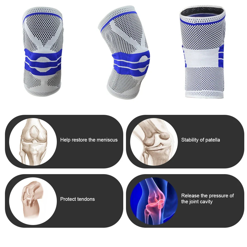 Knee Support Brace Compression Sleeve – Adjustable Knee Pad for Running, Sports, Fitness & Everyday Joint Support