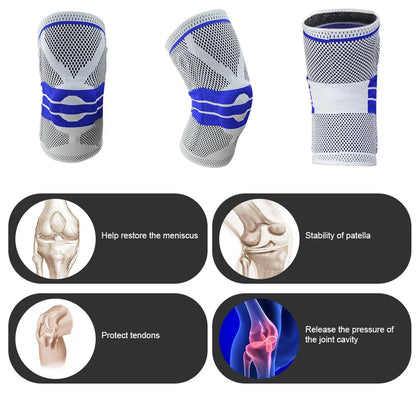 Knee Support Brace Compression Sleeve – Adjustable Knee Pad for Running, Sports, Fitness & Everyday Joint Support
