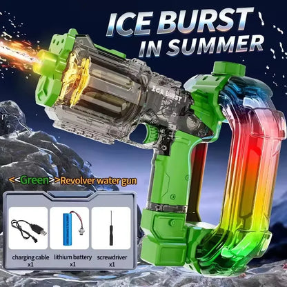 Electric Water Gun Blaster – Powerful Automatic Squirt Toy for Adults, Kids, Beach & Summer Outdoor Fun