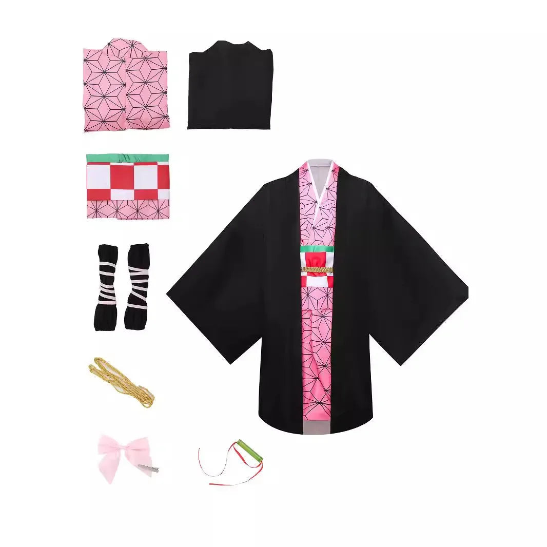Kamado Tanjirou Cosplay Costume – Anime Halloween Outfit for Convention, Family Party & Kids Roleplay Wear