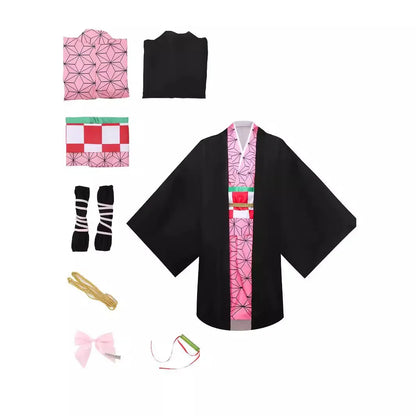 Kamado Tanjirou Cosplay Costume – Anime Halloween Outfit for Convention, Family Party & Kids Roleplay Wear