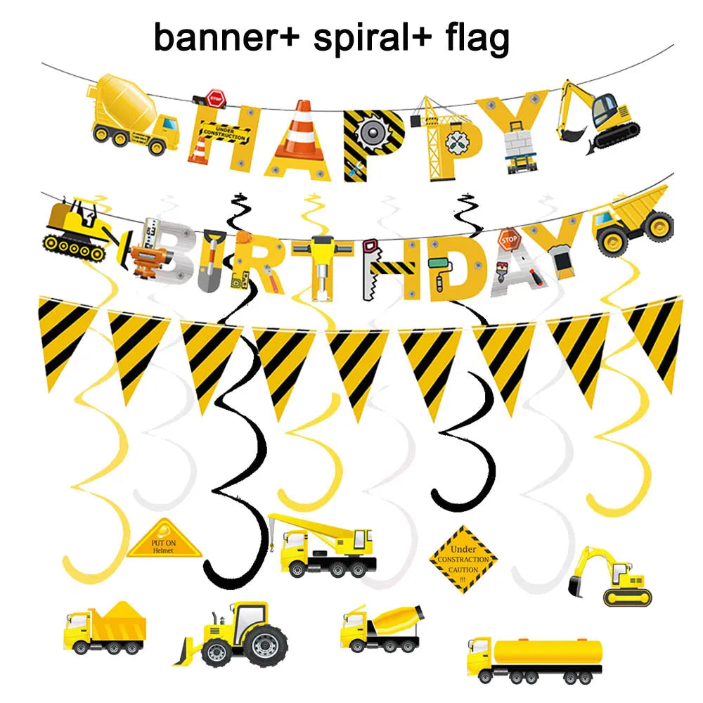 Construction Truck Slap Bracelets – Kids' Engineering-Themed Wristbands for Construction-Themed Birthday Parties, Party Favors & Goodie Bag Fillers