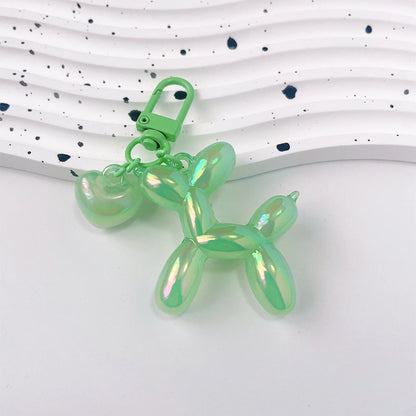 Cute Acrylic Balloon Dog Keychain – Cartoon Y2K Bag Pendant for Women & Couples, Car Key Chain, Jewelry Gift & Decorative Accessory