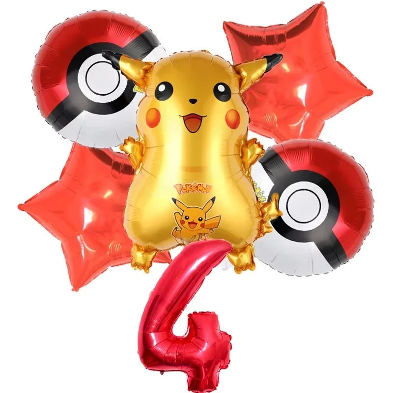 Pokémon Pokéball Birthday Decorations Tableware Set – Paper Plates, Cups & Napkins Party Supplies for Kids, Girls & Boys Birthday Celebration