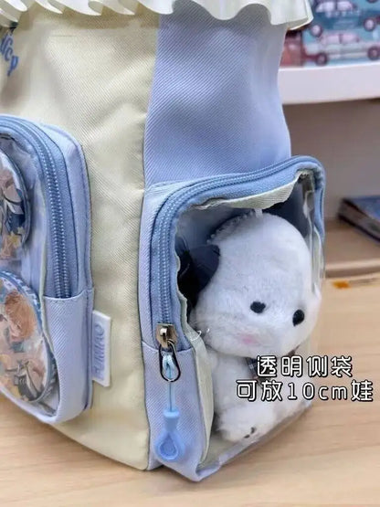 Bolsa Ita Japonesa Y2K para Mujer – Bonito Bolso de Hombro Transparente Lolita, Bolso Cruzado Grande de Exhibición DIY, Cartera de Moda Kawaii para la Escuela, Viajes y Uso Diario