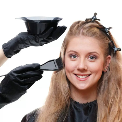4PCS Hair Dyeing Brush & Bowl Set – Salon & Home Hair Coloring Kit with Applicator Brushes, Tint Comb & Mixing Bowl for Hairdressing